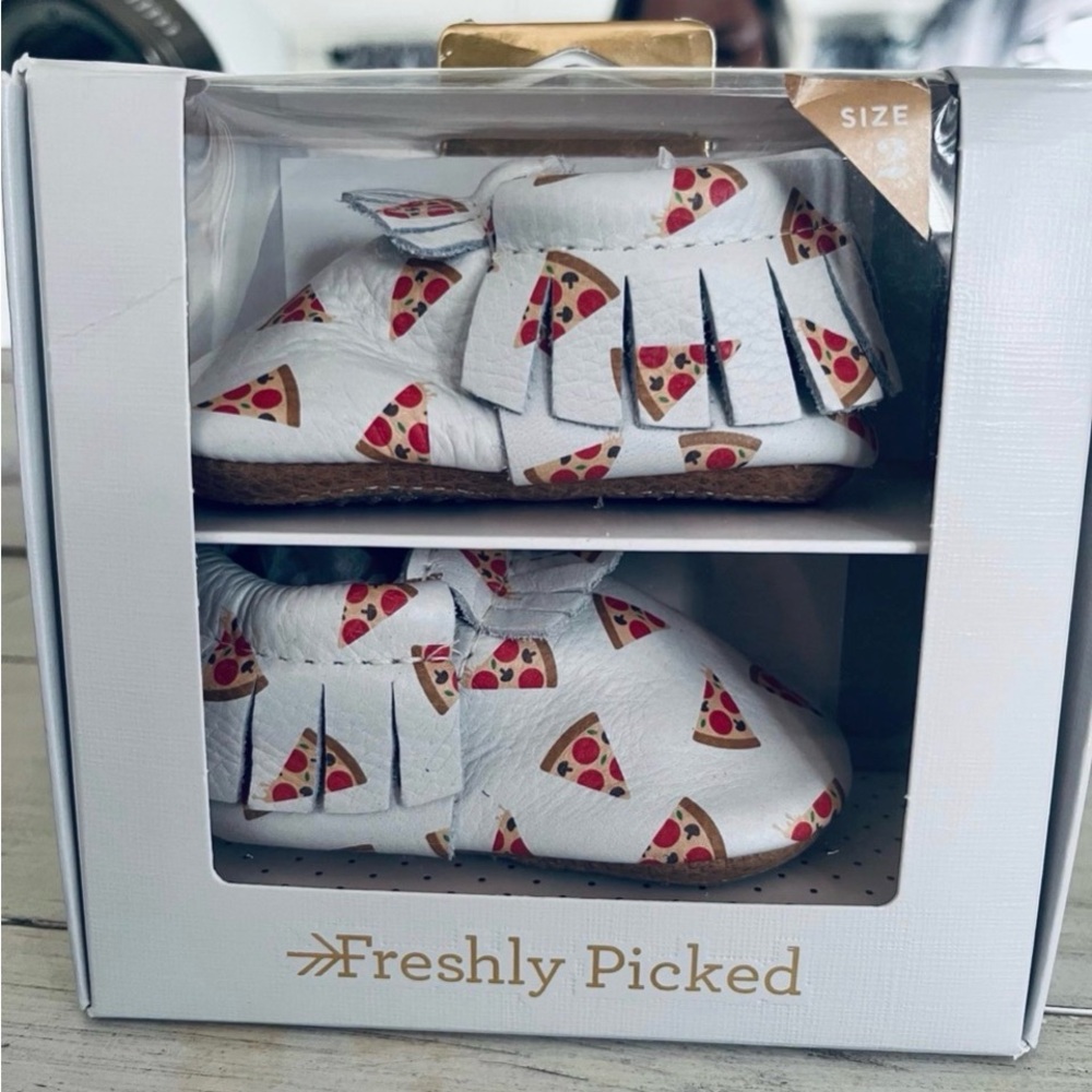 Freshly Picked Pizza Slice Baby Moccasins